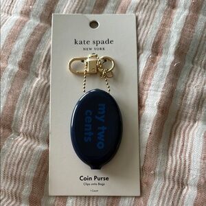 Kate Spade New York and Target Dark Blue Coin Purse with Keychain My Two Cents